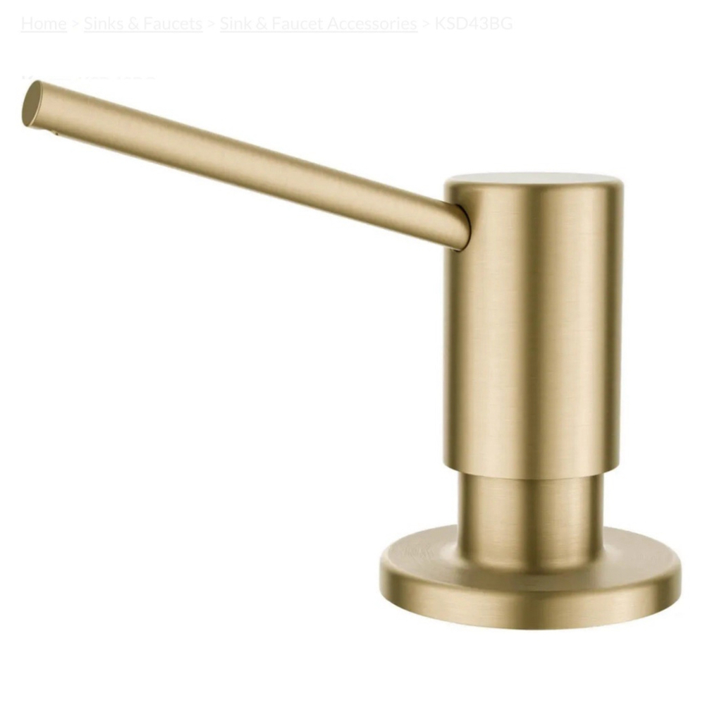 KRAUS Brass Kitchen Bath Countertop Soap Or Lotion Dispenser Brushed Finish New